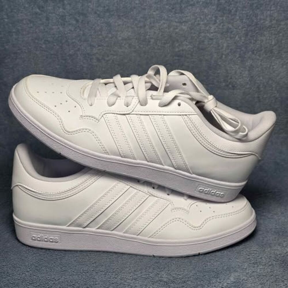 Adidas Hoops 4.0 White Sneakers Men Size 8.5 Women Size 9.5